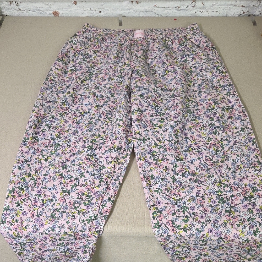Floral Print Pajama Pants JOYSPUN COTTON SIZE LARGE